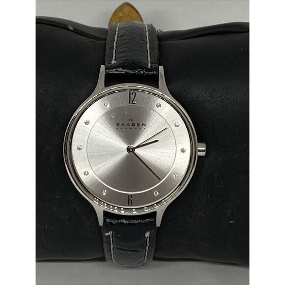 Skagen Anita Lille SKW2149 Women\'s Black Leather Analog Dial Watch Quartz JK640 main image 11